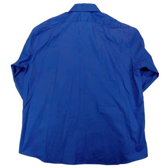 Van Heusen Shirt 17.5 Men's Flex Collar Button Up Long Sleeve Cotton Polyester - Picture 2 of 6